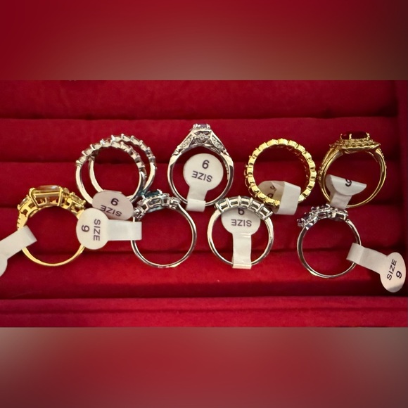 Lot of 9 Bomb Party Women's Ring Set - sz 9 - Picture 2 of 10